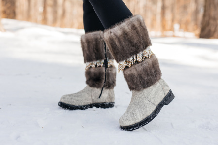 Унты женские из камуса лошади "Норка" Унты женские из камуса лошади "Норка"